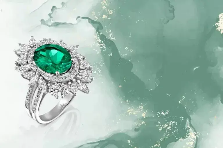 Verenički prsten sa dragim kamenom 