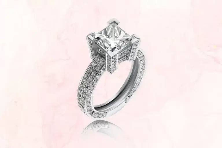 Verenički prsten sa dijamantom emerald reza