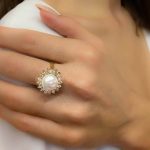 Dijamantski prsten sa biserom