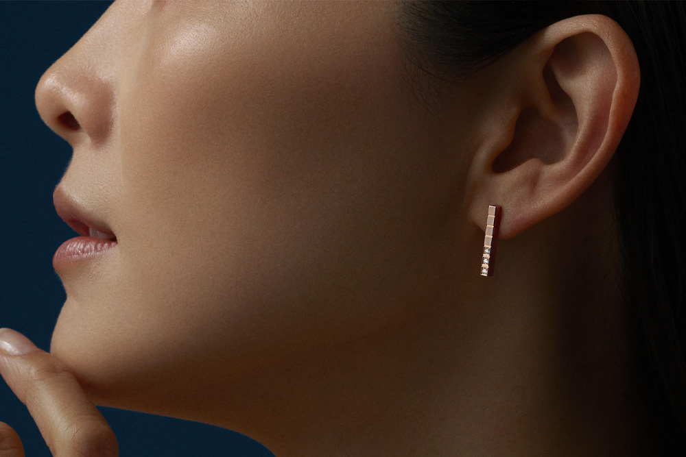 Dijamantske minđuše od ružičastog zlata