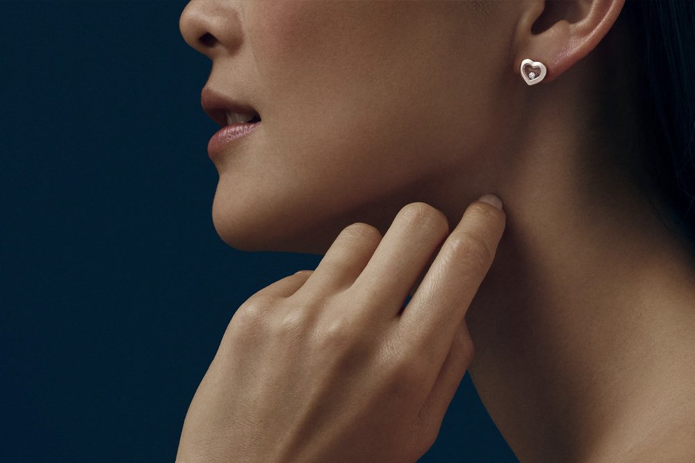 Dijamantske minđuše od ružičastog zlata