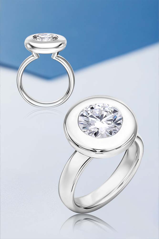 Dijamantski prsten sa bezel postavom