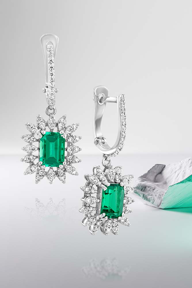 Minđuše sa dragim kamenjem u boji